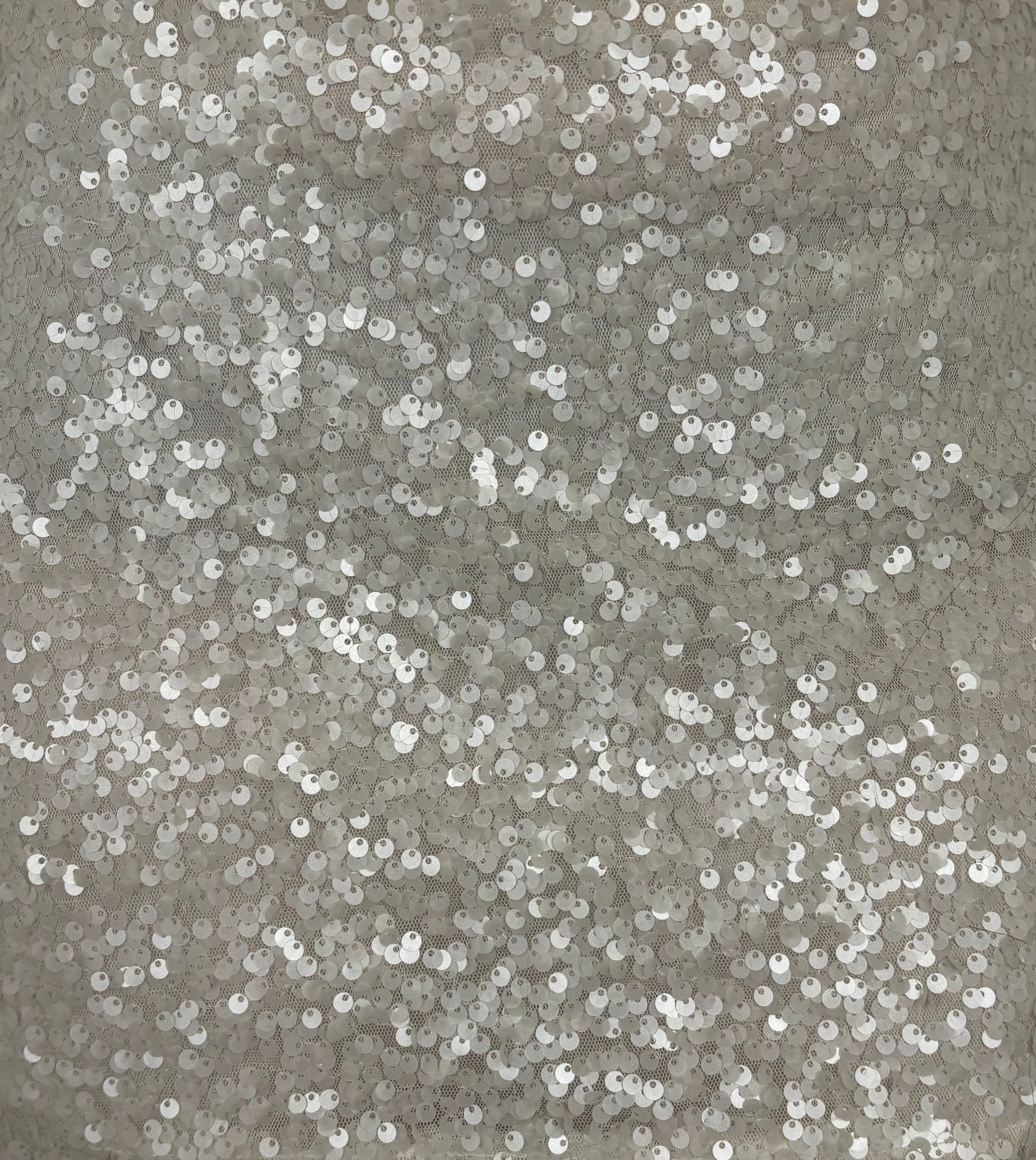 Vivian White Sequin Mini Skirt