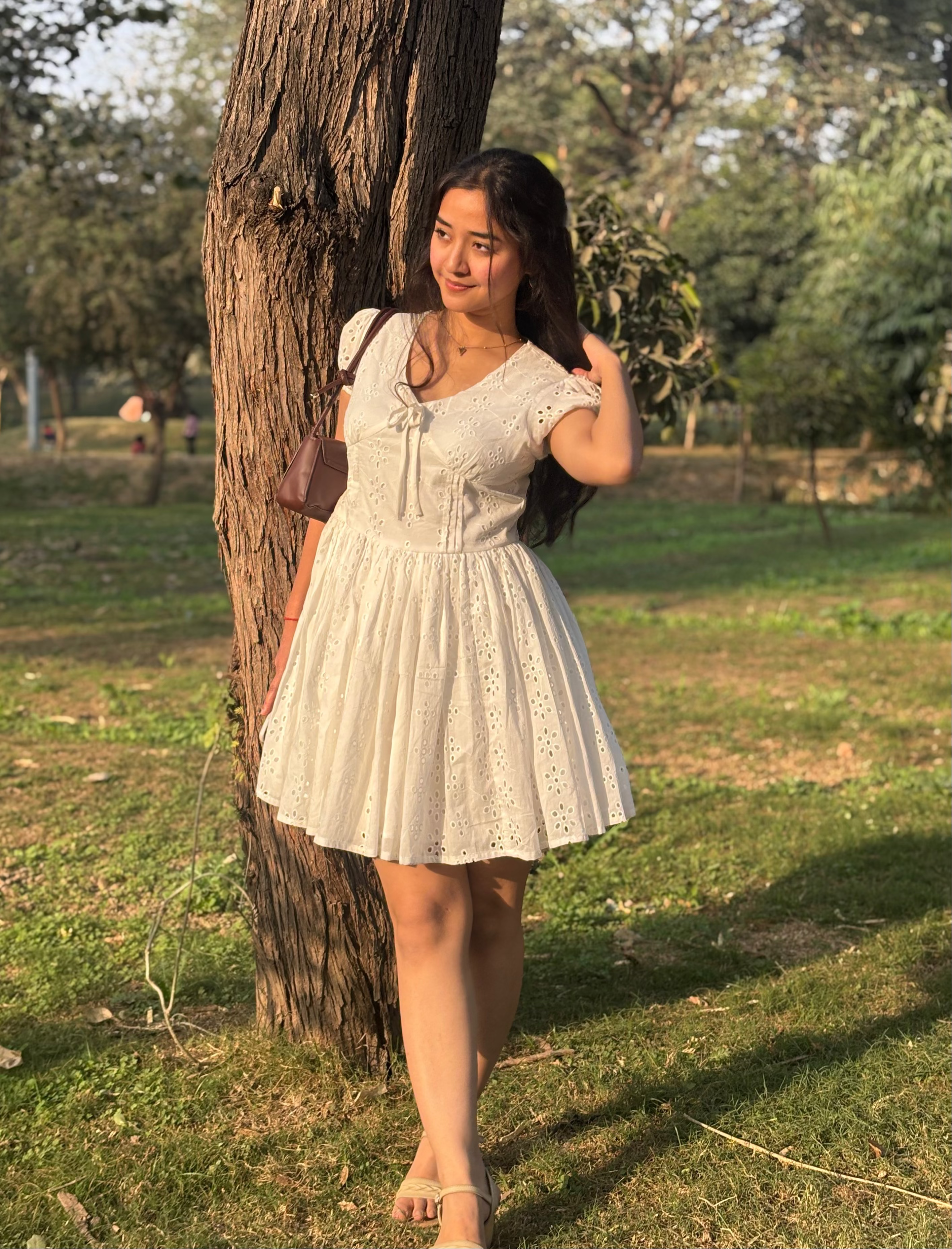 Elise Cotton Eyelet Dress VERAH Elise Cotton Eyelet Dress VERAH