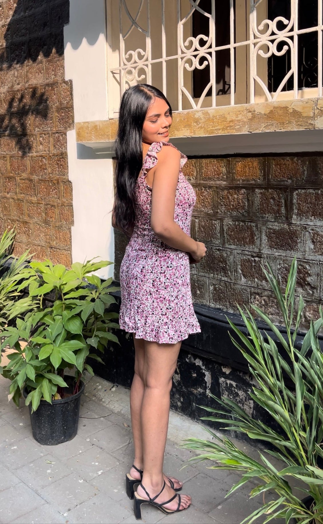 Ava's Pink Floral Dress