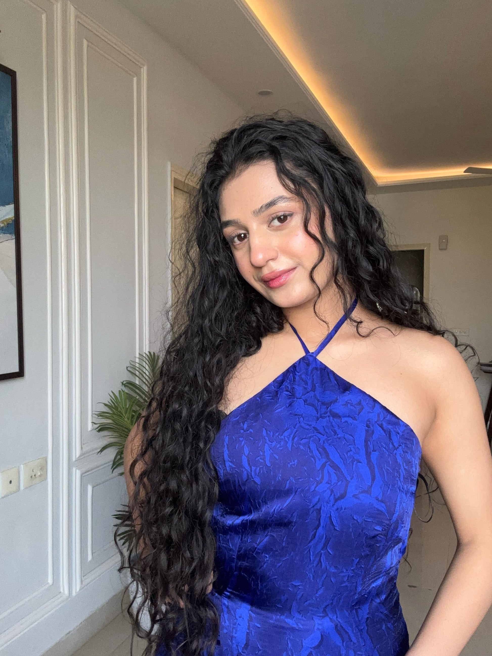 Blue Poison Halter Dress
