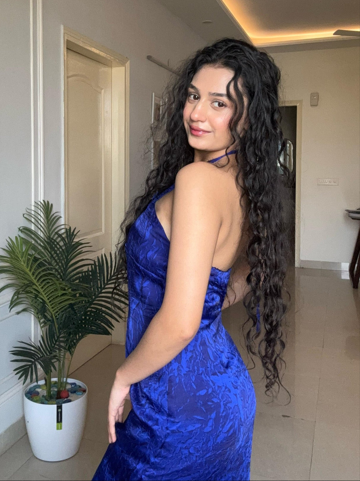 Blue Poison Halter Dress