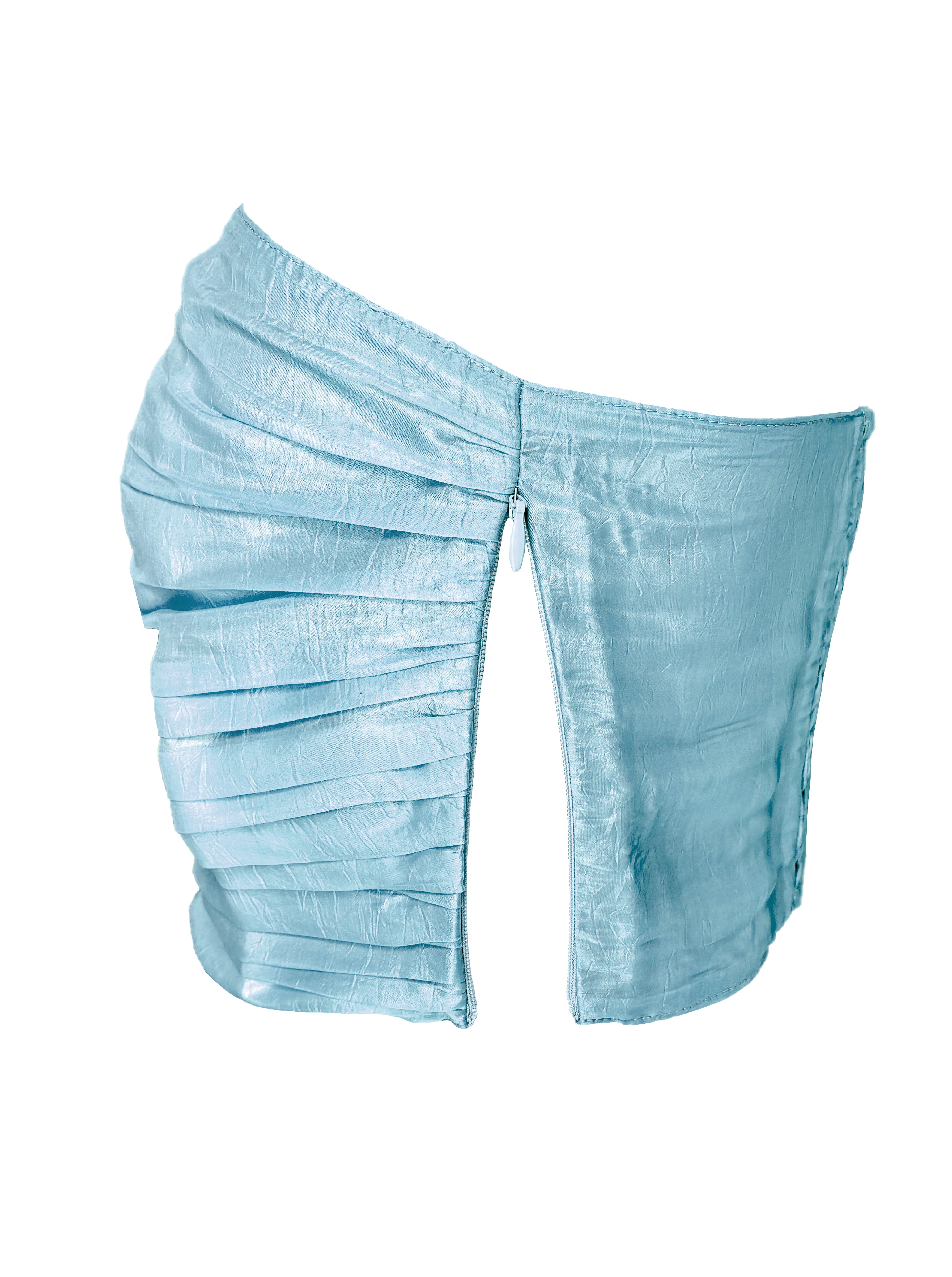 Elina's Glass Organza Top - Blue