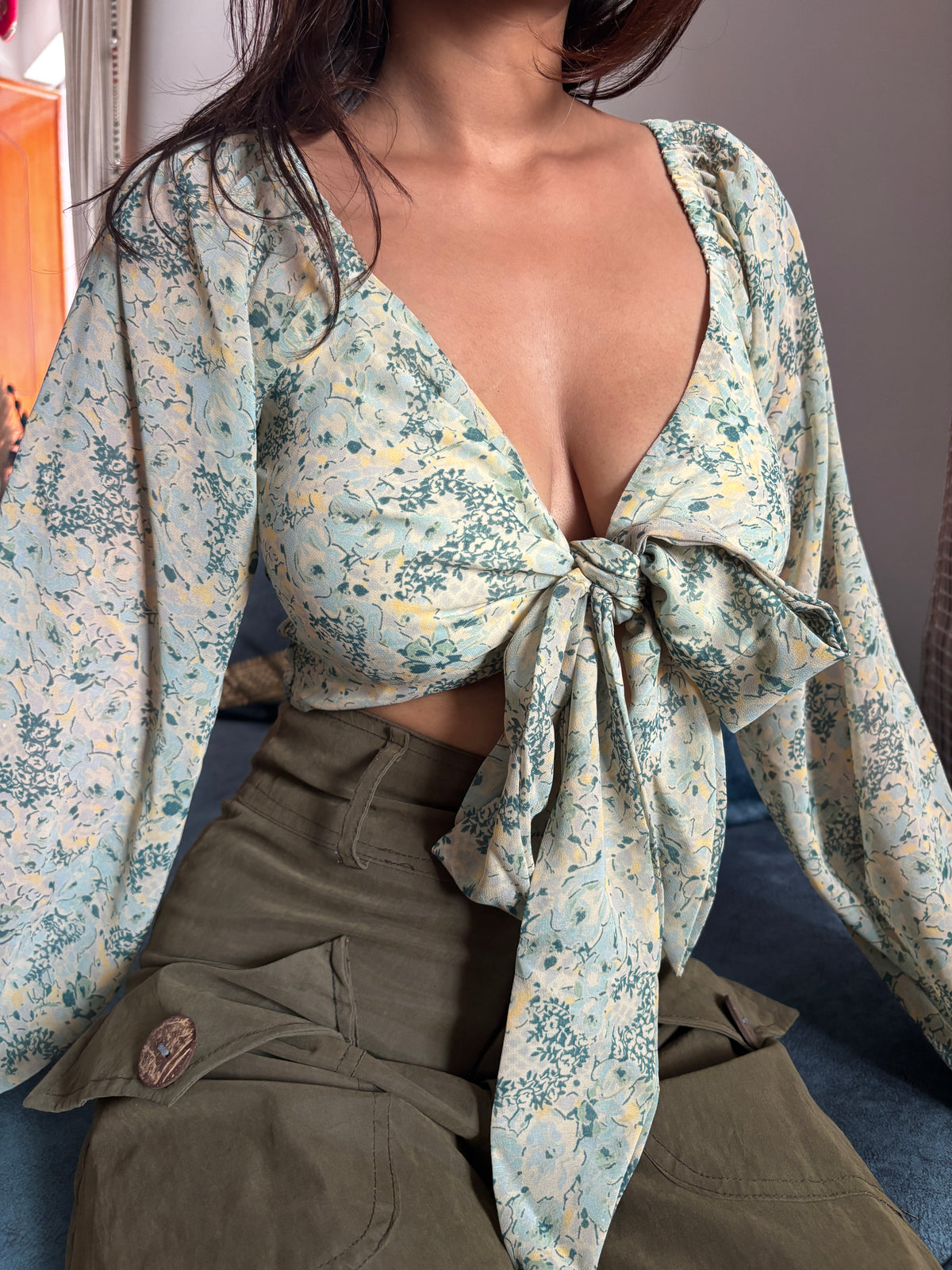 Minty Knot Top