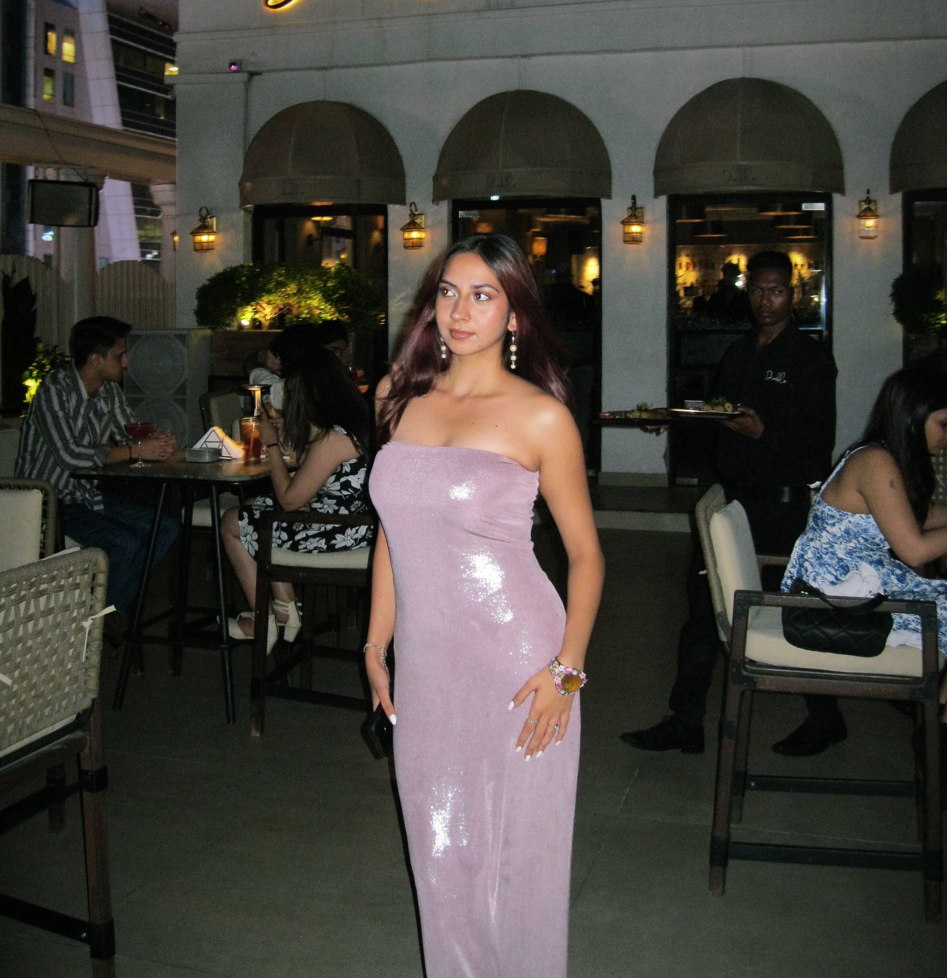 Lueur Shimmer Strapless Dress