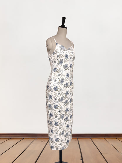 Ivy Satin Floral Maxi Dress